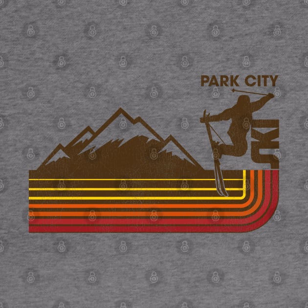 Retro Park City 70s/80s Style Skiing Stripe by darklordpug